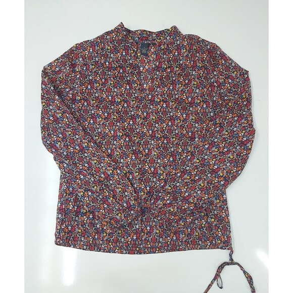 Lucky Brand Wild Life Print Long Sleeve V Neck Shirt Size Small - Picture 2 of 13